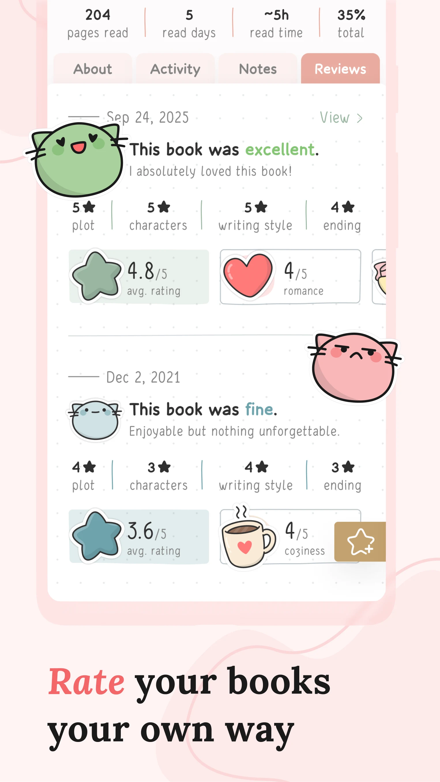Leero: Book & Reading Tracker screenshot