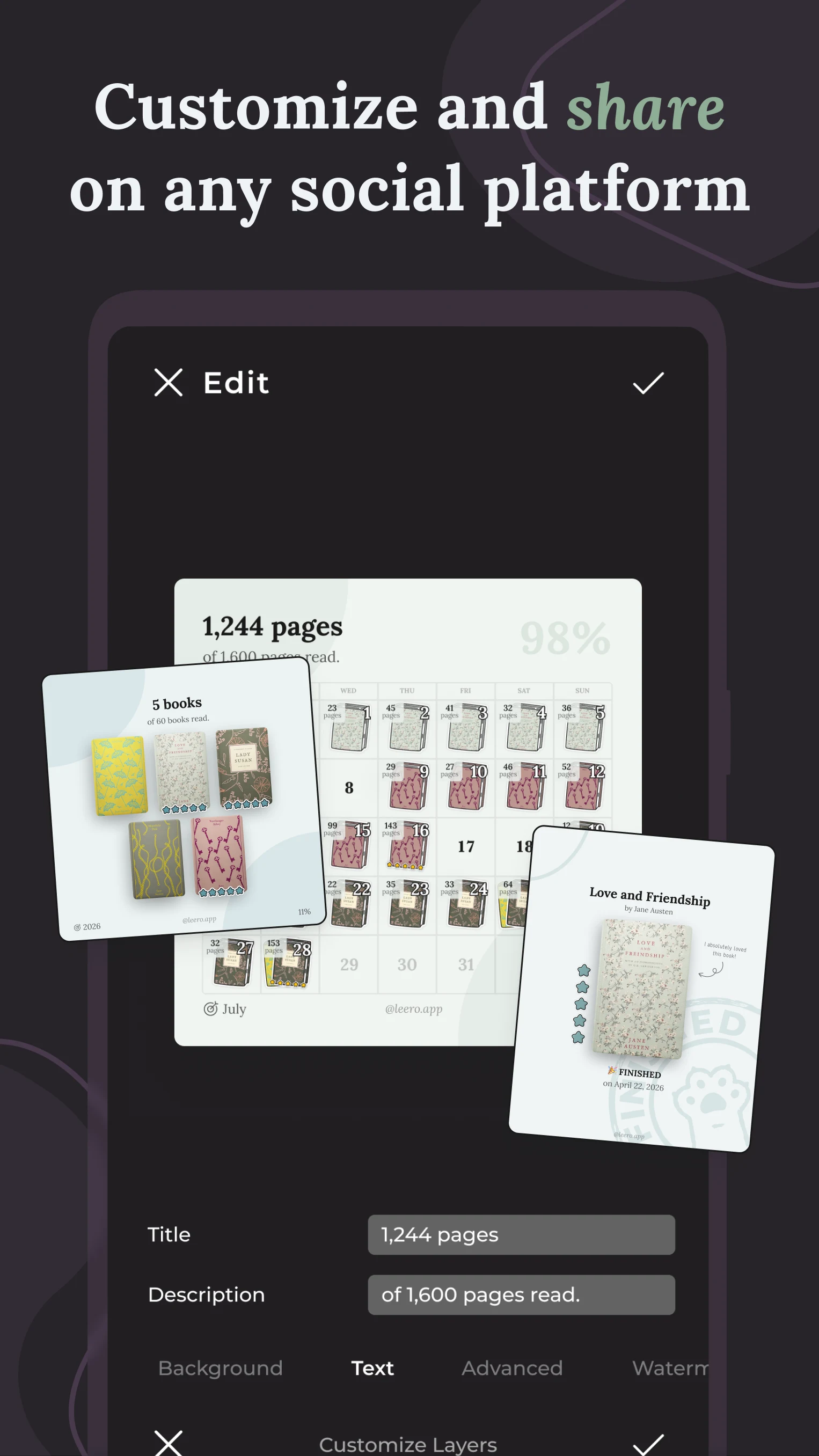 Leero: Book & Reading Tracker screenshot